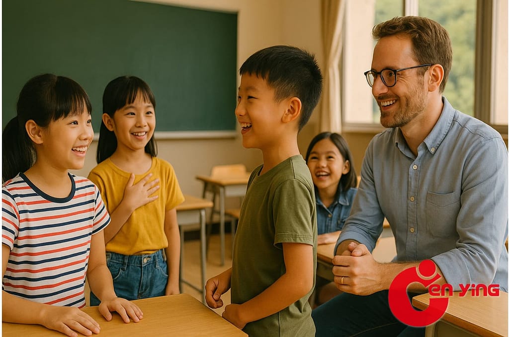 學生透過英語角色扮演練習口說