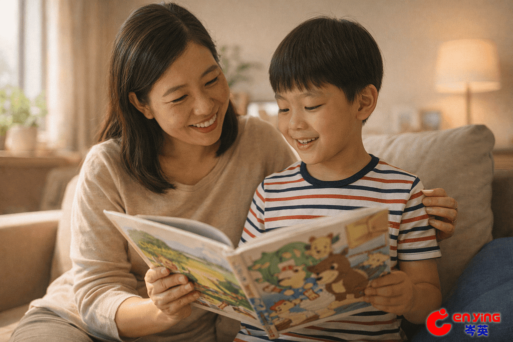 台灣家長在家中陪孩子輕鬆閱讀英文繪本，建立安心的英文學習起點