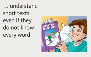 Flyers can understand short text even if they don't know every word