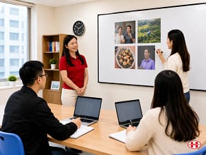 成人學員進行 CELTA 微型教學