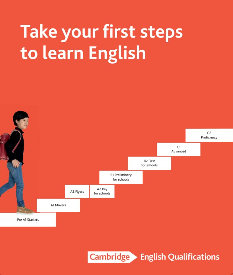 劍橋英檢從Starters到Preliminary的學習進程圖